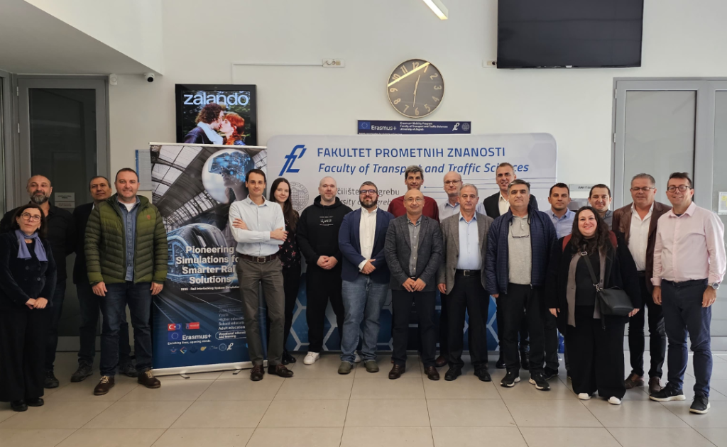 Group photo of participants at the 3rd RISS Partner Meeting held at the University of Zagreb - Faculty of Transport and Traffic Sciences.